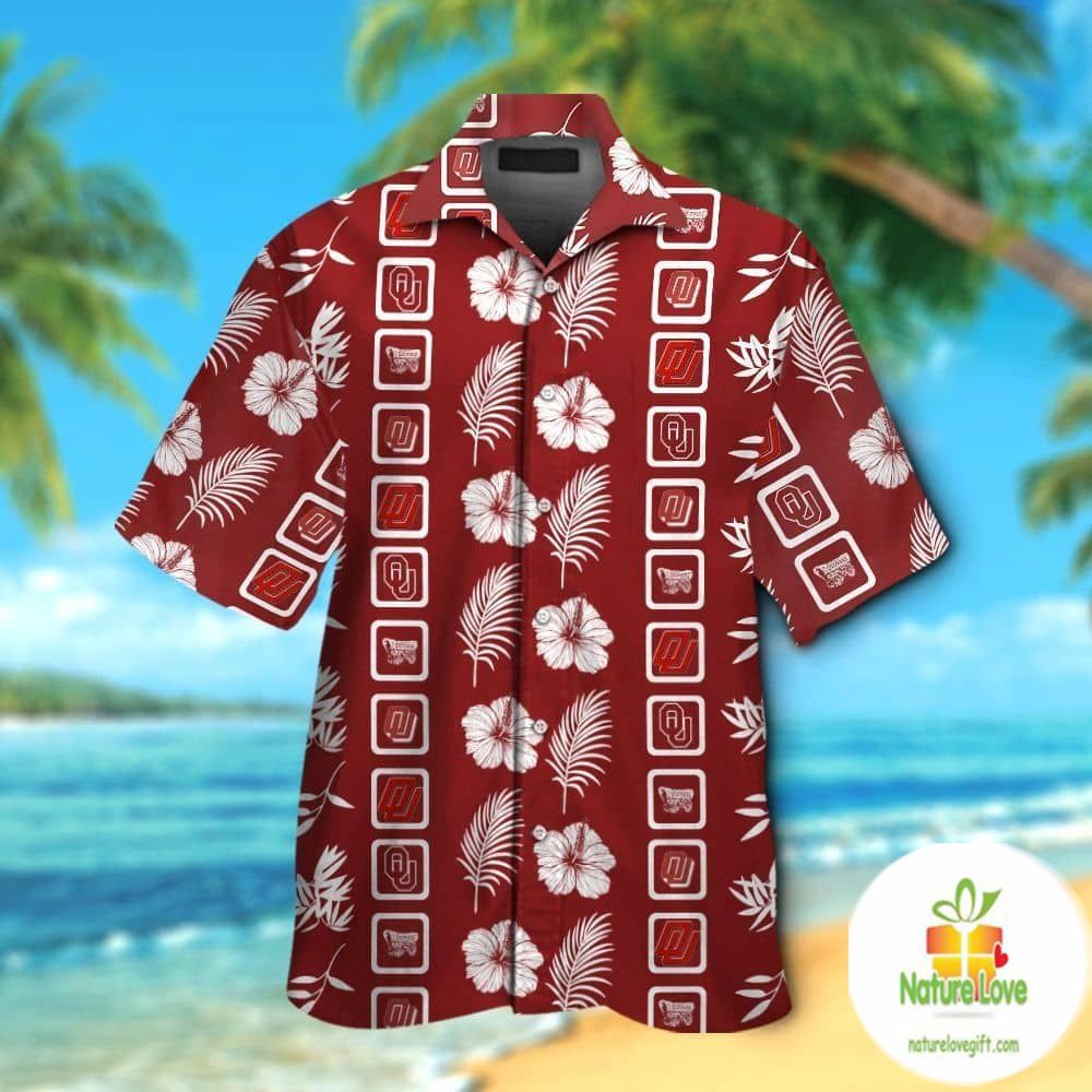 Oklahoma Sooners Hawaiian Shirt Tropical Aloha Button Up Ver08