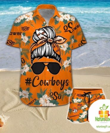 Oklahoma State Cowboys Hawaiian Shirt Aloha Button Up For Women