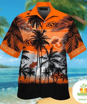 Oklahoma State Cowboys Hawaiian Shirt Tropical Aloha Button Up