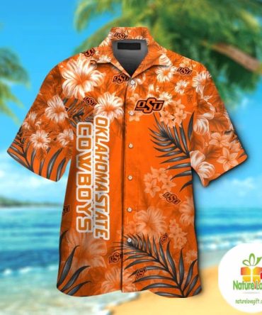 Oklahoma State Cowboys Hawaiian Shirt Tropical Short Sleeve Button Up