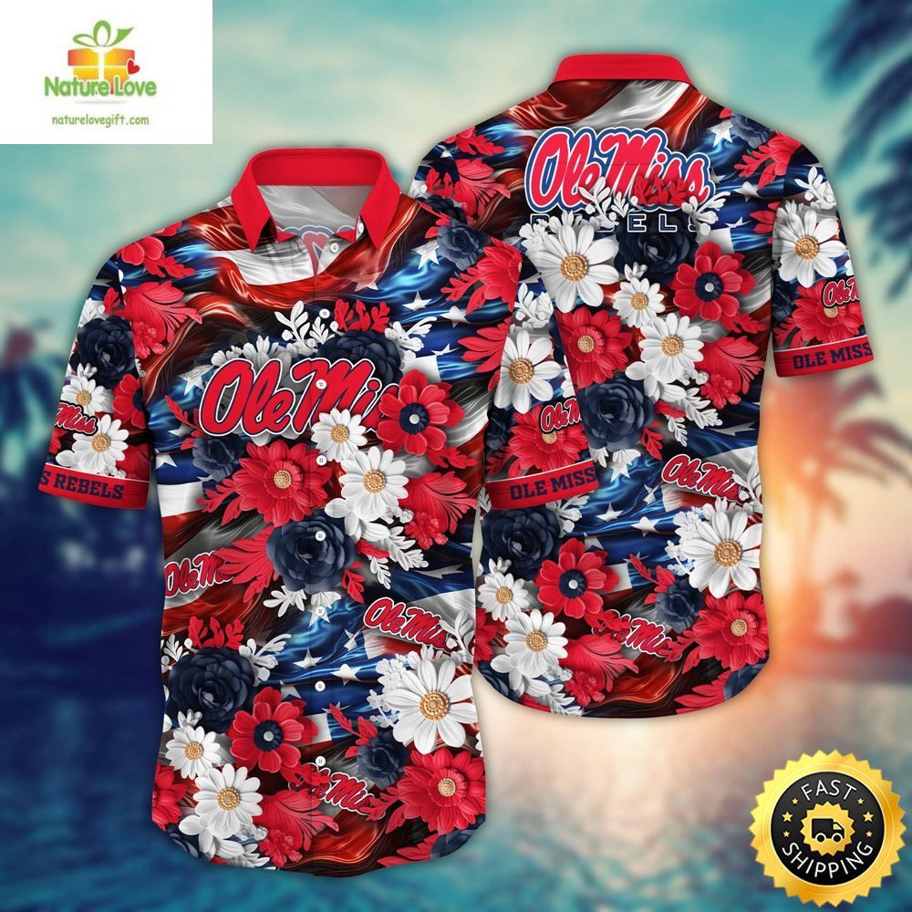 Ole Miss Rebels Ncaa Hawaii Shirt Independence Day