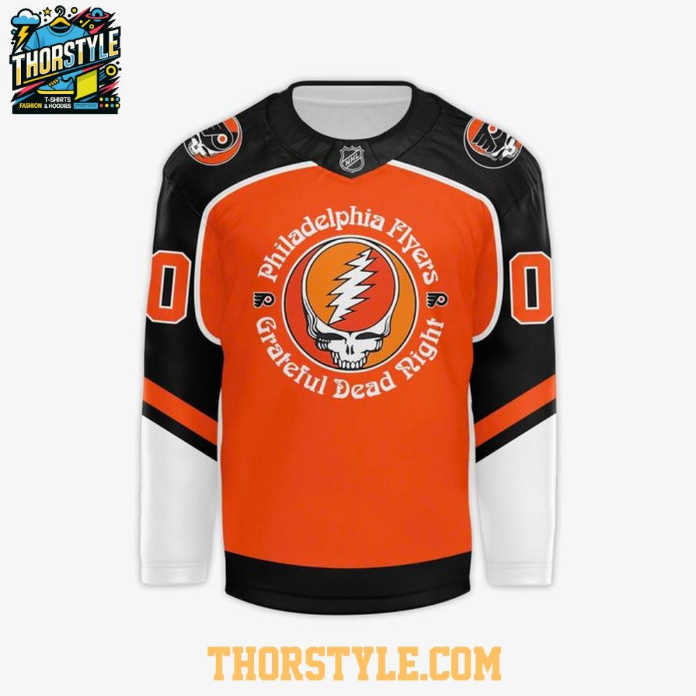 Philadelphia Flyers Grateful Dead Night 2026 Personalized Hockey Jersey - Image 2