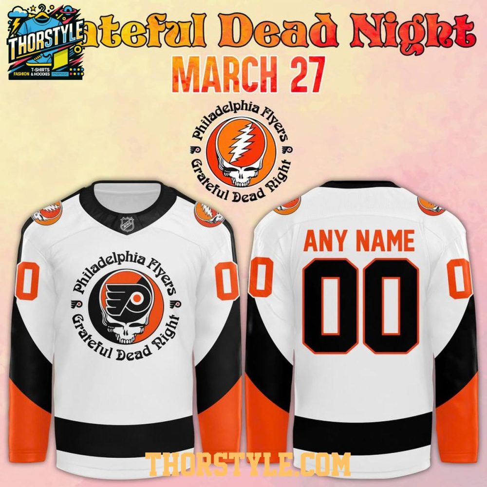 Philadelphia Flyers Grateful Dead Night 2026 Personalized Hockey Jersey - Image 4