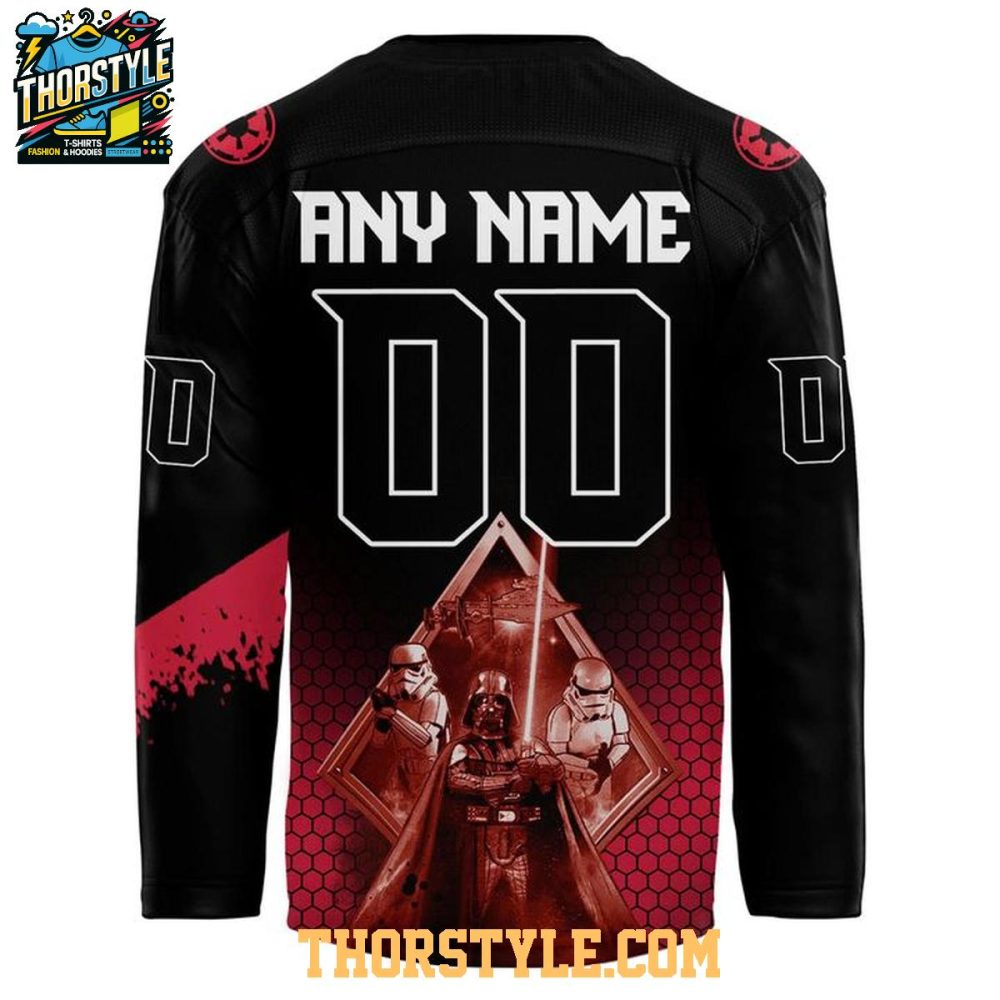 Port Huron Prowlers Star Wars 2026 Dark Force Pesonalized Hockey Jersey - Image 3