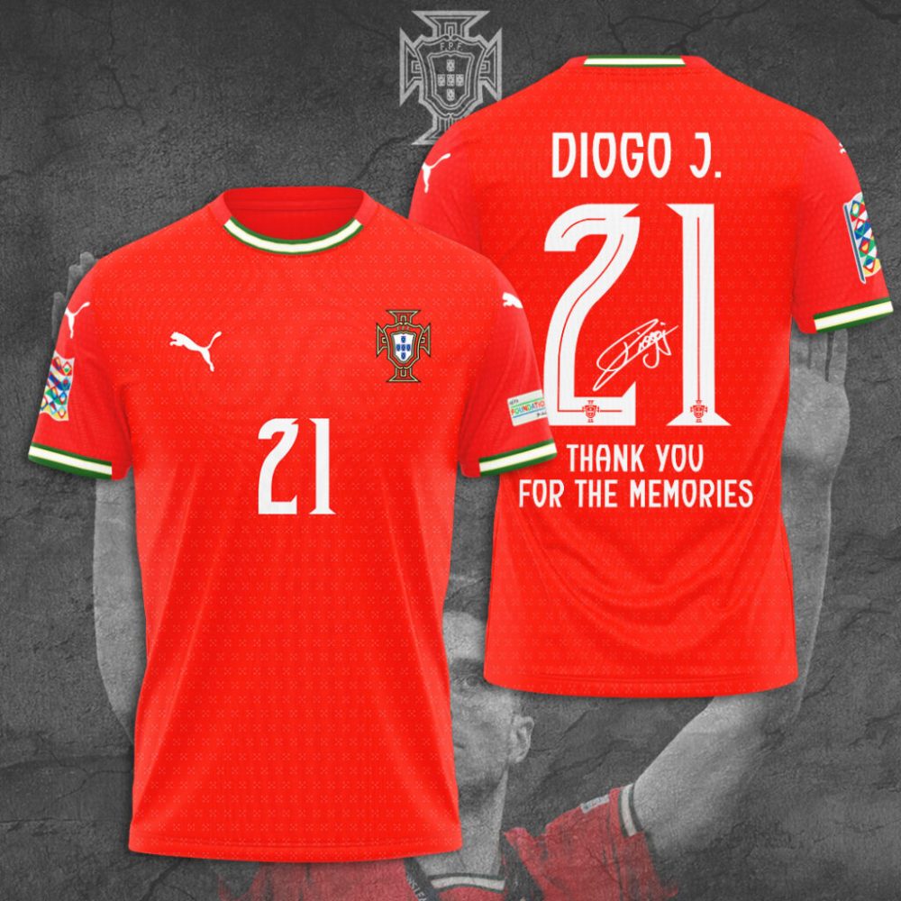 Portugal National Football Team X Diogo Jota 3D Shirt Hoodie Apparel