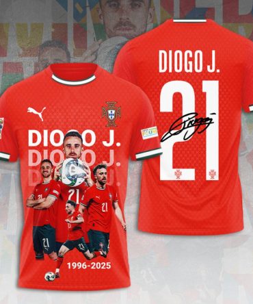 Portugal National Football Team X Diogo Jota 3D Shirt Hoodie Apparel