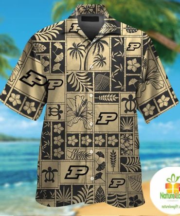 Purdue Boilermakers Hawaiian Shirt Tropical Aloha Button Up Shirts