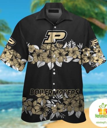 Purdue Boilermakers Hawaiian Shirt Tropical Short Sleeve Aloha