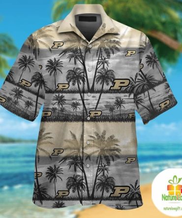 Purdue Boilermakers Hawaiian Shirt Tropical Short Sleeve Aloha Top