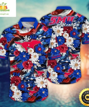Smu Mustangs Ncaa Hawaii Shirt Independence Day Large