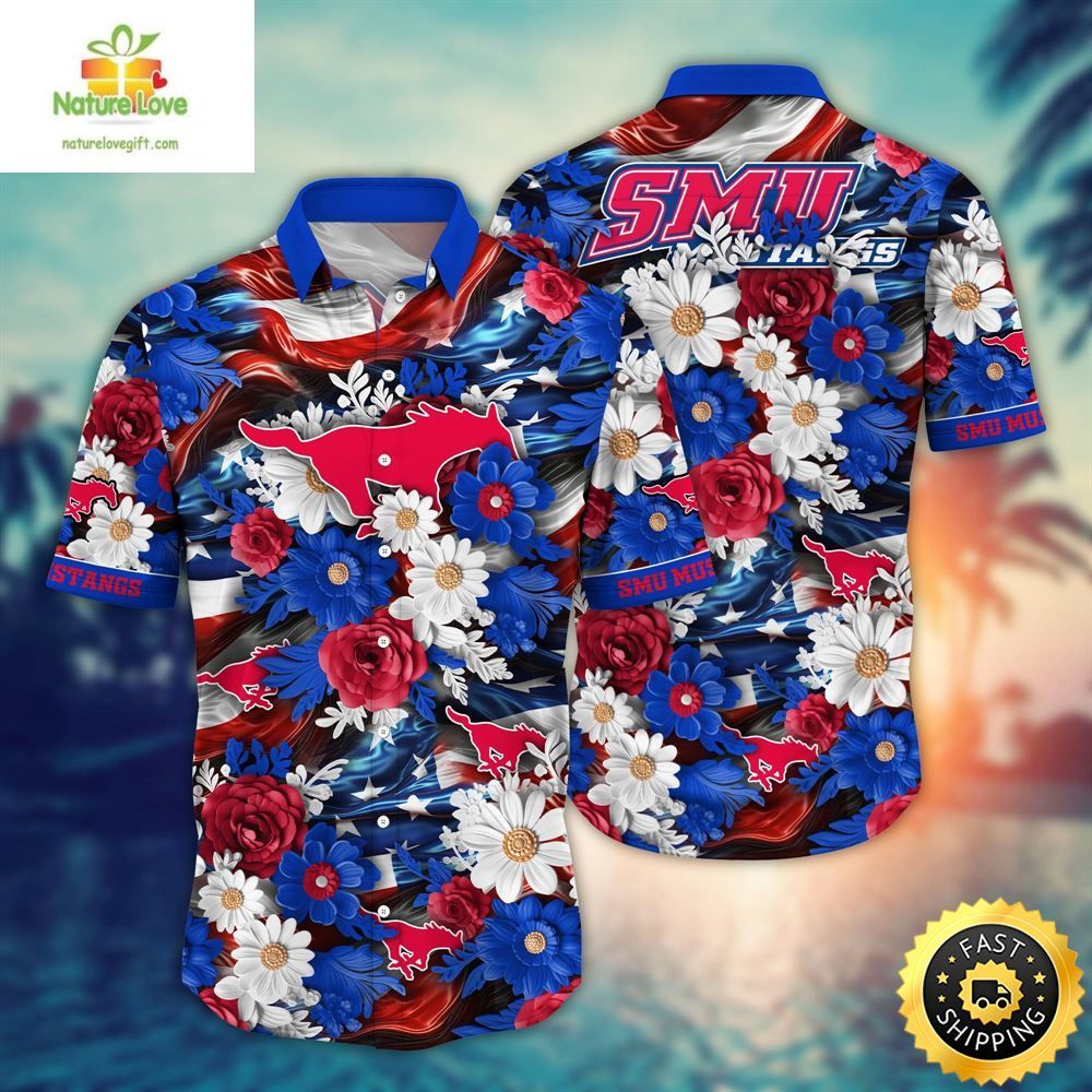 Smu Mustangs Ncaa Hawaii Shirt Independence Day Large