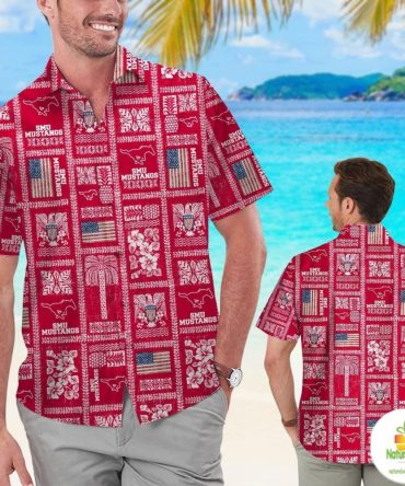 Smu Mustangs Hawaiian Shirt Summer Aloha Tropical Fan Gear