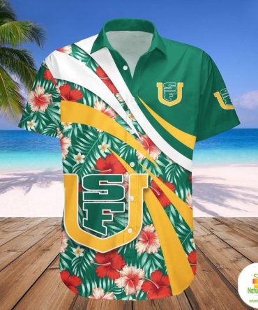 Ncaa San Francisco Dons Hibiscus Aloha Shirt