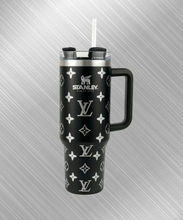 Louis Vuitton Lv Custom Design Holographic 40 Oz Insulated Car Cup, Tumbler With Handle