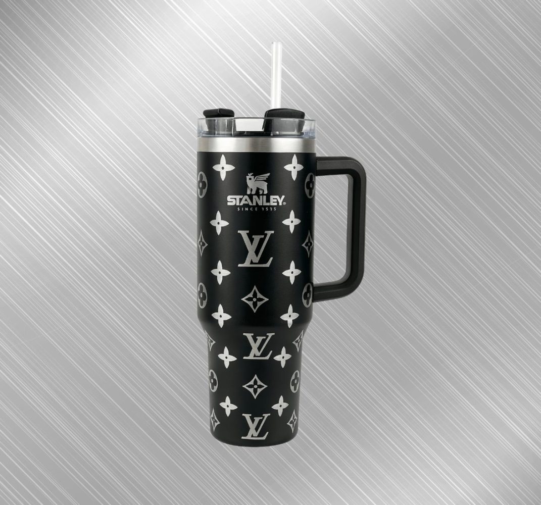 Louis Vuitton Lv Custom Design Holographic 40 Oz Insulated Car Cup, Tumbler With Handle