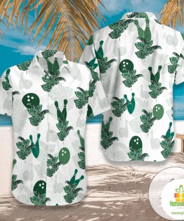Hawaiian Shirt Unisex Tropical Bowling Green White Aloha Shirts