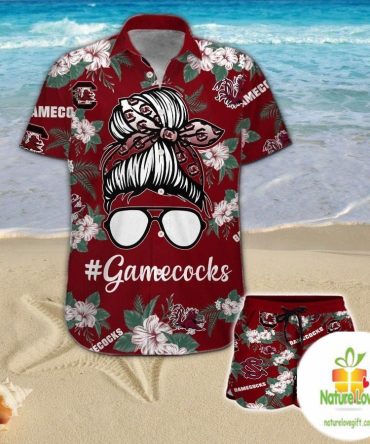 South Carolina Gamecocks Hawaiian Shirt For Women Aloha Button Up Top