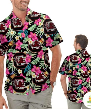 Hawaiian Shirt South Carolina Gamecocks Hibiscus Tropical Aloha