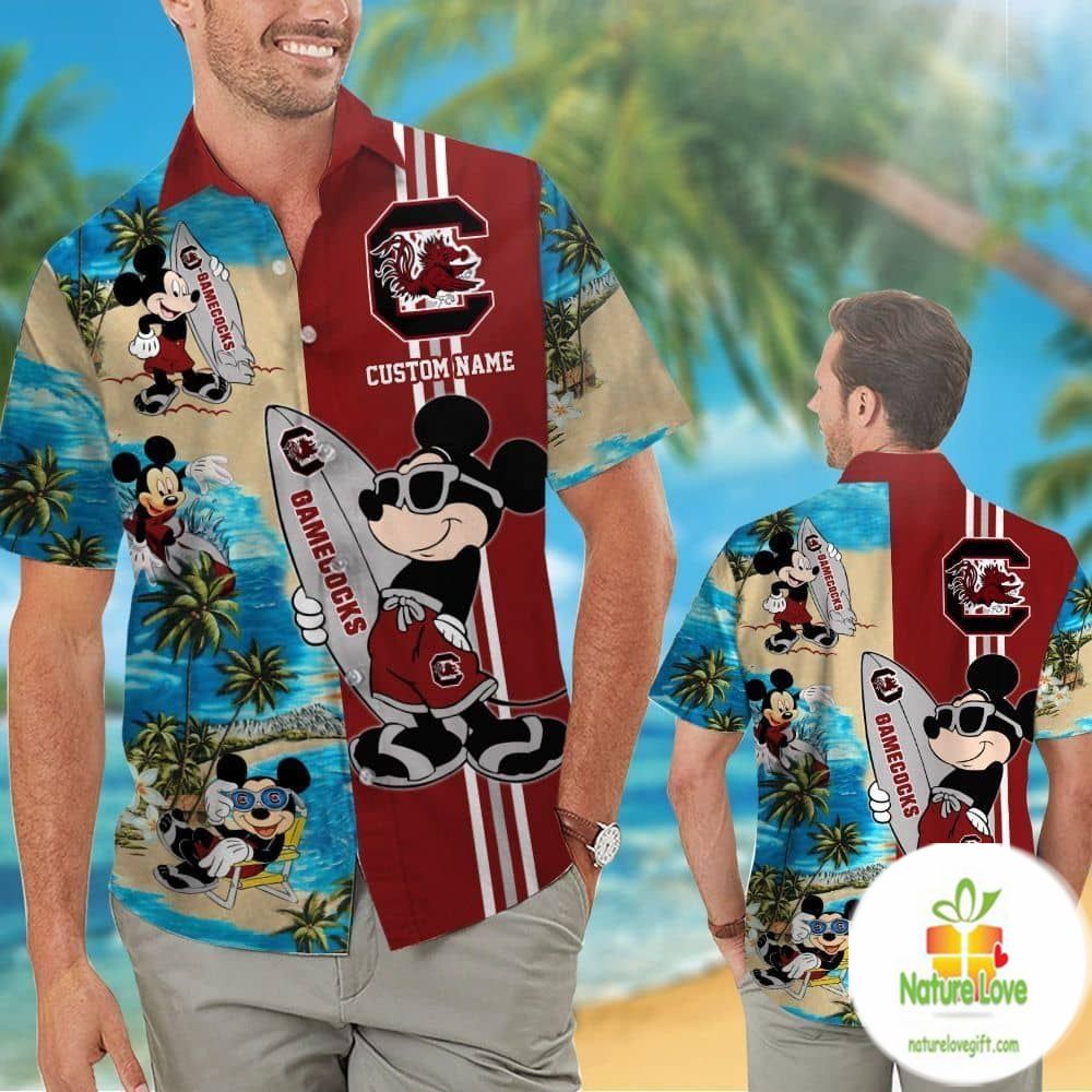 Personalized South Carolina Gamecocks Hawaiian Shirt