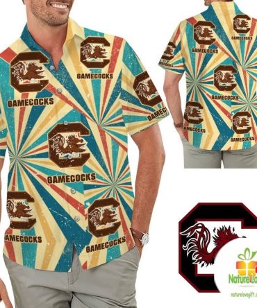 South Carolina Gamecocks Vintage Hawaiian Shirt Aloha Tropical Style