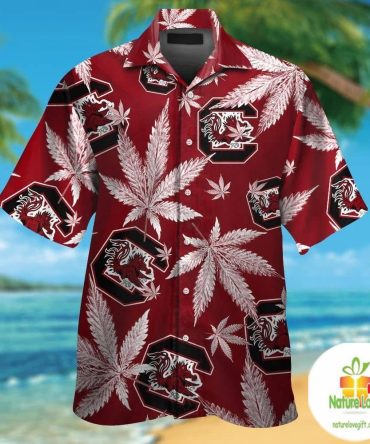 South Carolina Gamecocks Tropical Button Up Hawaiian Shirts
