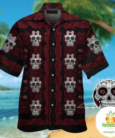 South Carolina Gamecocks Hawaiian Shirt Skull Print Aloha Button Up