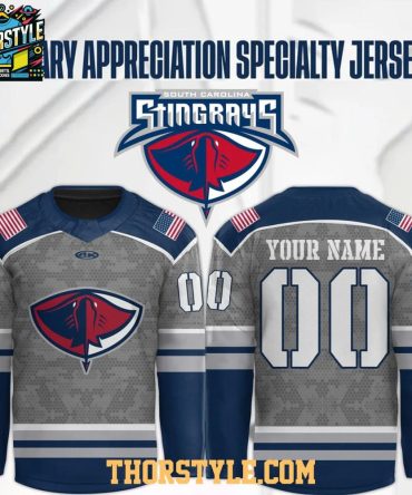 South Carolina Stingrays Military Appreciation 2026 Personalized Night Hockey Jersey