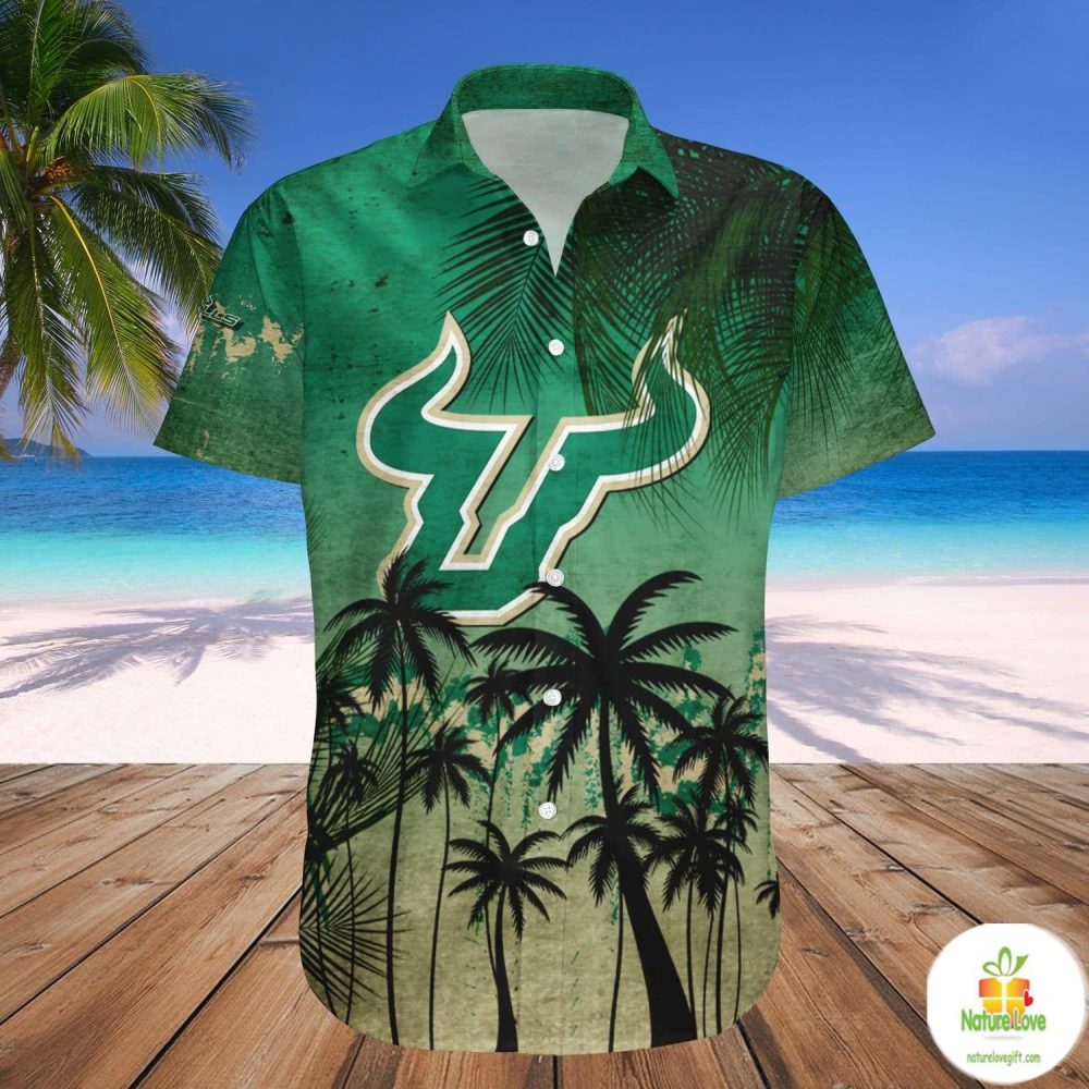 South Florida Bulls Hawaii Shirt Tropical Coconut Tree Ncaa