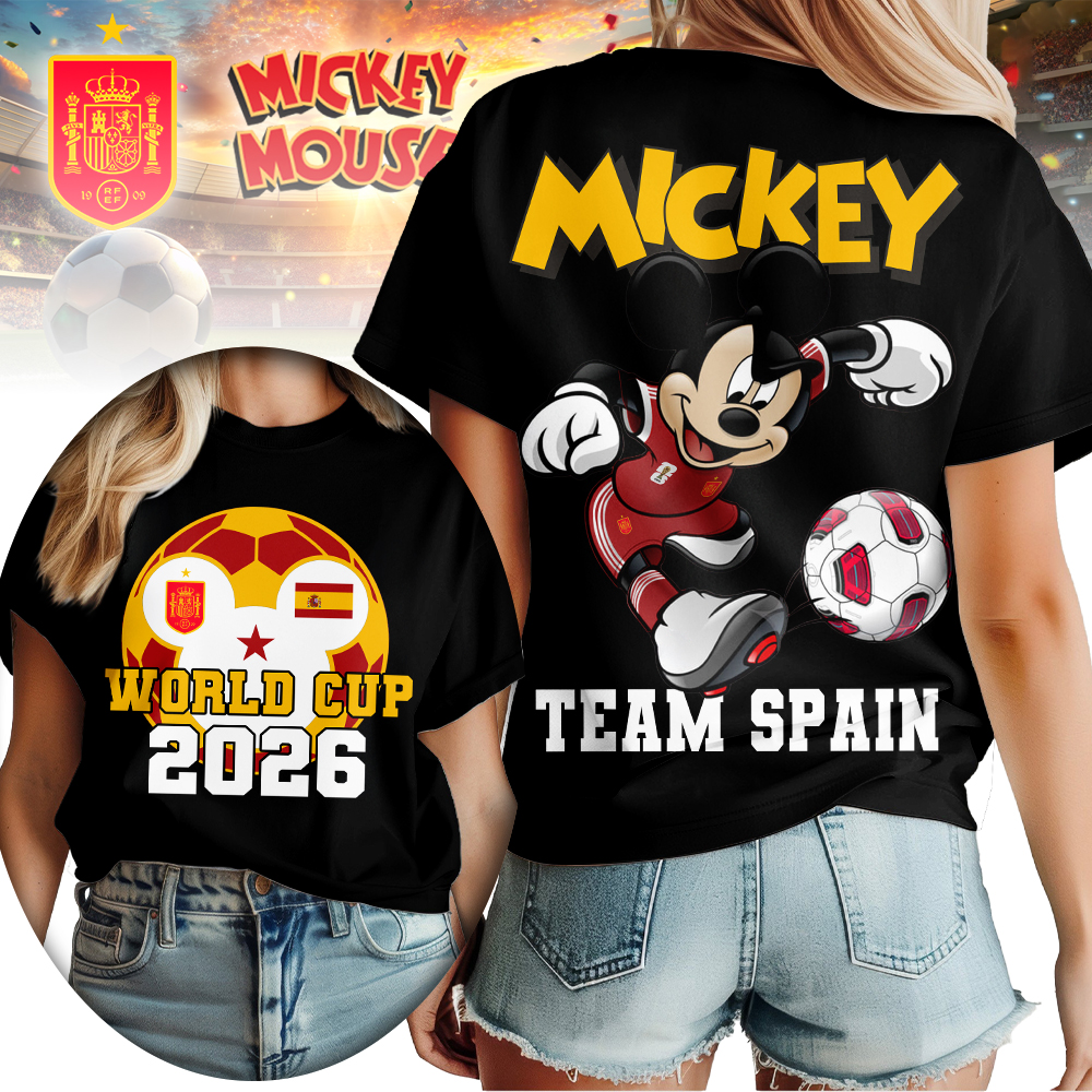 Spain , Premium Wc26 Mickey Women Shirt