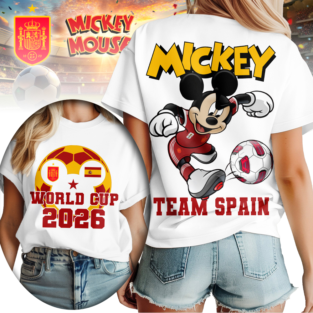 Spain , Premium Wc26 Mickey Women Shirt