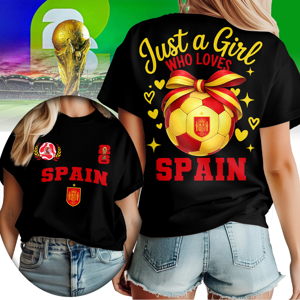 Spain , Premium Wc26 Just A Girl Who Loves Soccer Shirt