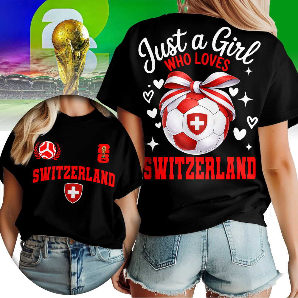 Switzerland , Premium Wc26 Just A Girl Who Loves Soccer Shirt