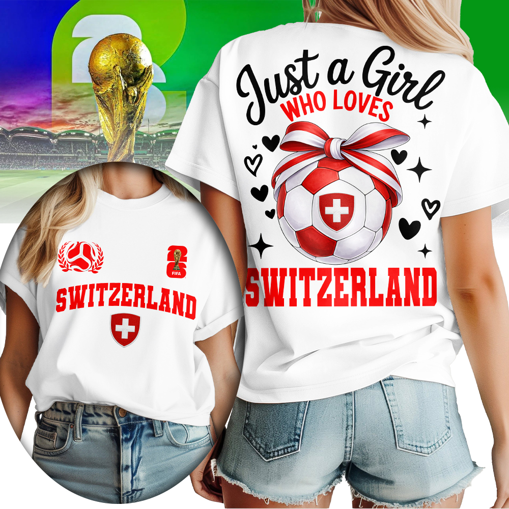 Switzerland , Premium Wc26 Just A Girl Who Loves Soccer Shirt