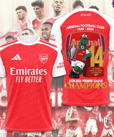 Arsenal Fc Premier League Champions 25/26 3D Shirt Hoodie Apparel