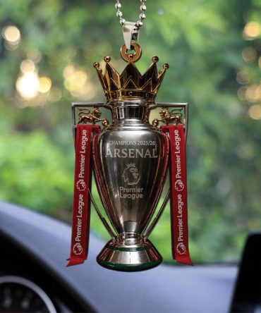 Arsenal Fc Premier League Champions 25/26 Custom Shape Acrylic Car Ornament
