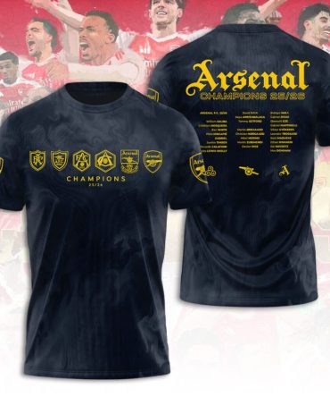 Arsenal Fc Premier League Champions 25/26 3D Shirt Hoodie Apparel