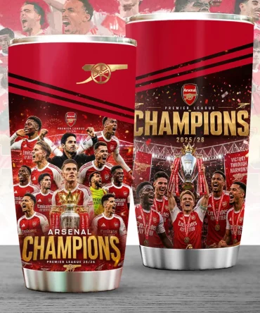 Arsenal Fc Premier League Champions 25/26 Tumbler Cup