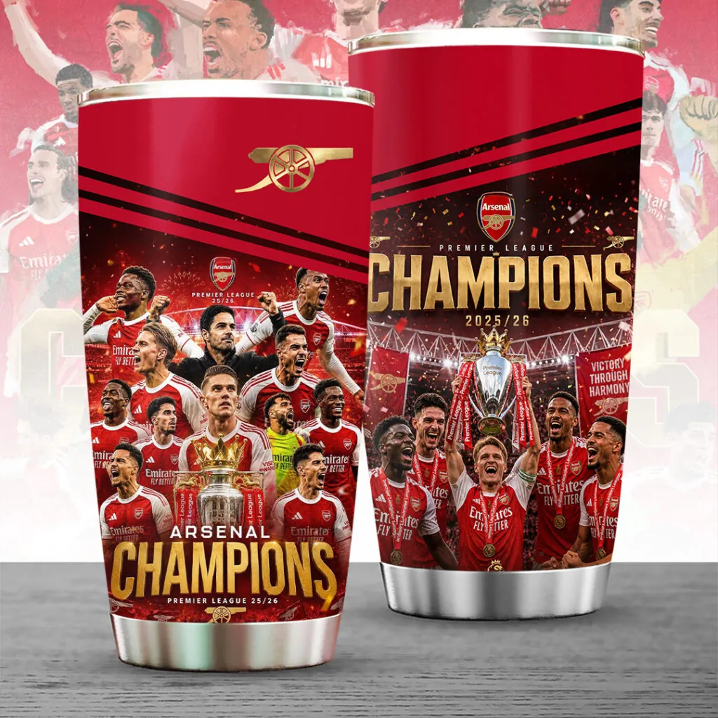 Arsenal Fc Premier League Champions 25/26 Tumbler Cup