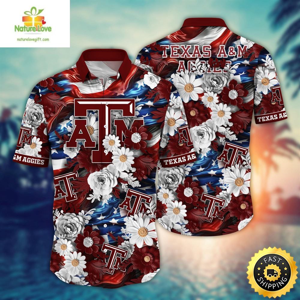 Texas A&M Aggies Ncaa Hawaii Shirt Independence Day