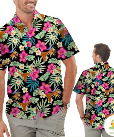 Texas Longhorns Hawaiian Shirt Hibiscus Aloha Style Shirts