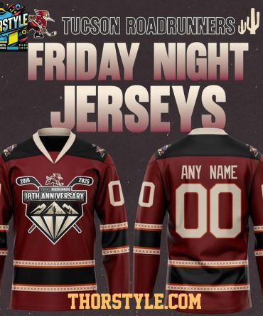 Tucson Roadrunners 10Th Anniversary 2016-2026 Personalized Hockey Jersey