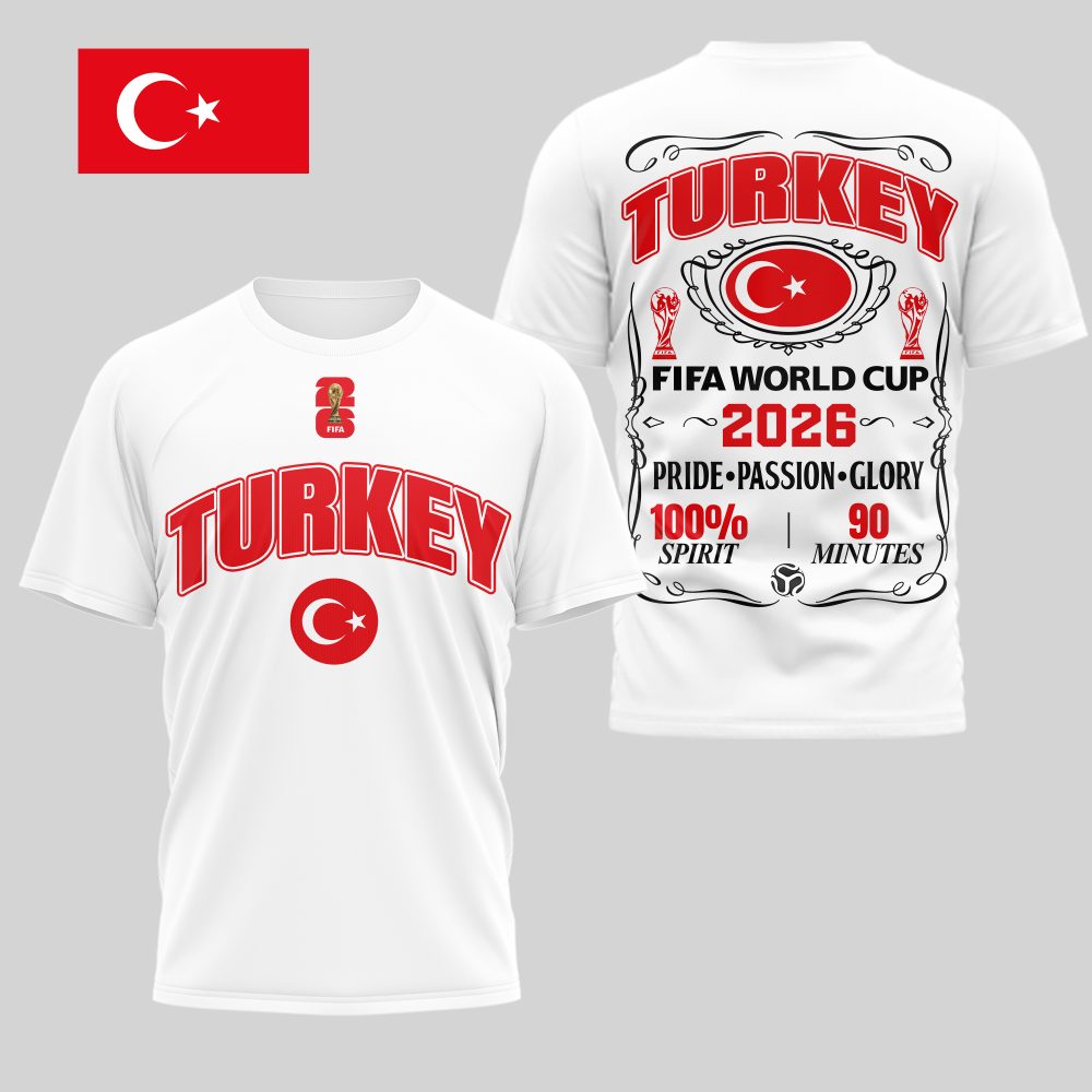 Turkey , Premium Wc26 Pride Passion Glory 3D Shirt
