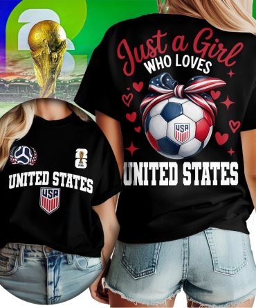 United States , Premium Wc26 Just A Girl Who Loves Soccer Shirt