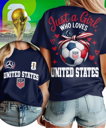 United States , Premium Wc26 Just A Girl Who Loves Soccer Shirt