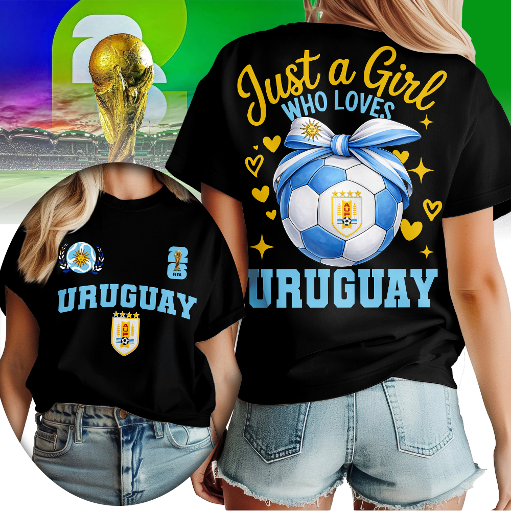 Uruguay , Premium Wc26 Just A Girl Who Loves Soccer Shirt