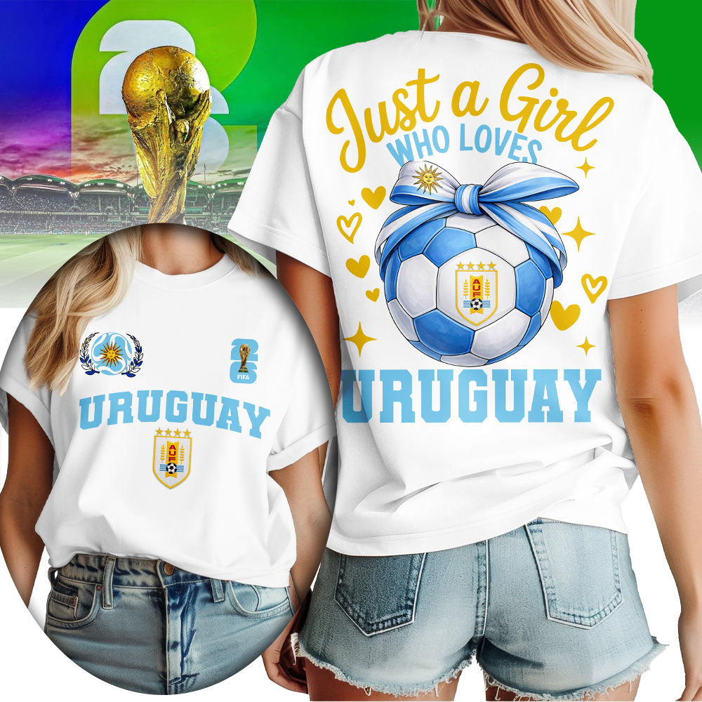 Uruguay , Premium Wc26 Just A Girl Who Loves Soccer Shirt