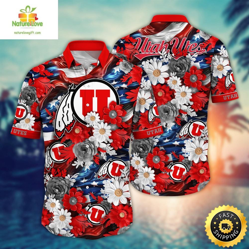 Utah Utes Ncaa Hawaii Shirt Independence Day