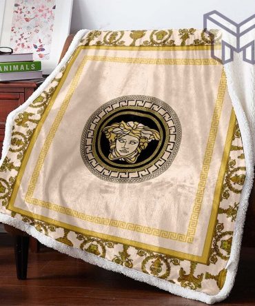 Versace Fashion Luxury Brand Premium Fleece Blanket Thin Blanket To Keep Warm