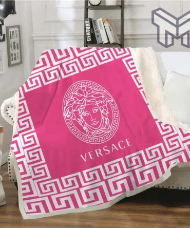 Versace Pinky Fashion Luxury Brand Fleece Blanket Comfortable Blanket