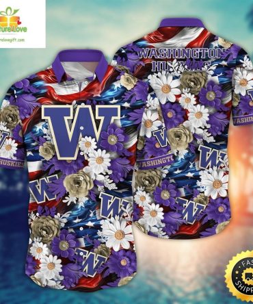 Washington Huskies Ncaa Hawaii Shirt Independence Day
